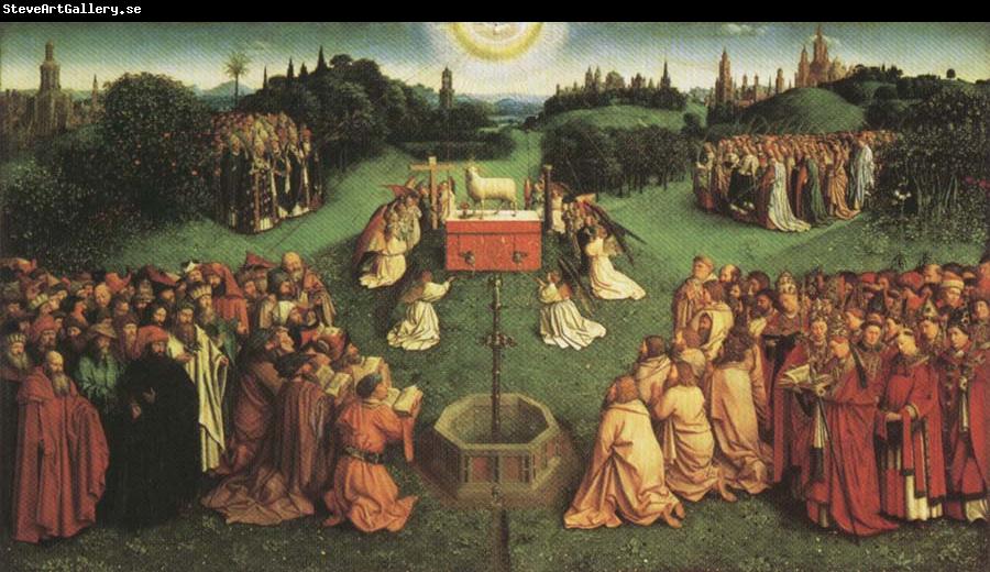 Jan Van Eyck Adoration fo the Mystic Lamb,from the Ghent Altarpiece